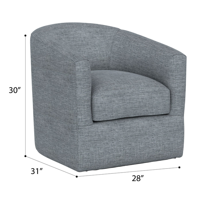 Oliver - Swivel Accent Chair Chenille - Dark Birch