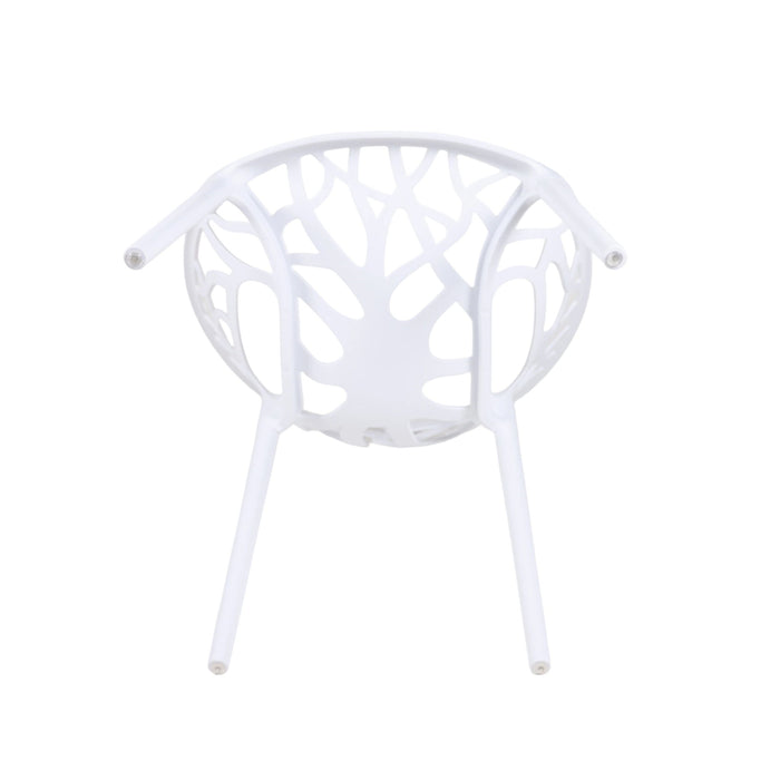 Dining Chair, Transparent Shell Design For Home (Set of 4) - White