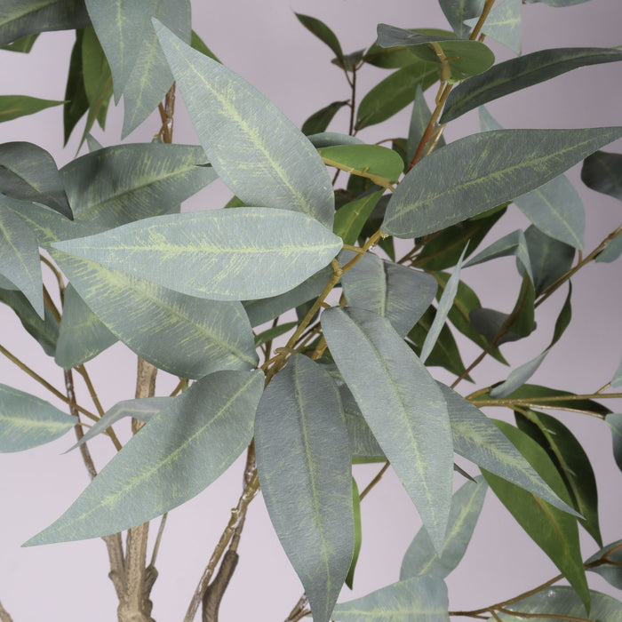 5Ft Realistic Artificial Eucalyptus Tree In Pot With Lush Leaves For Home Office Decor - Green Leaves