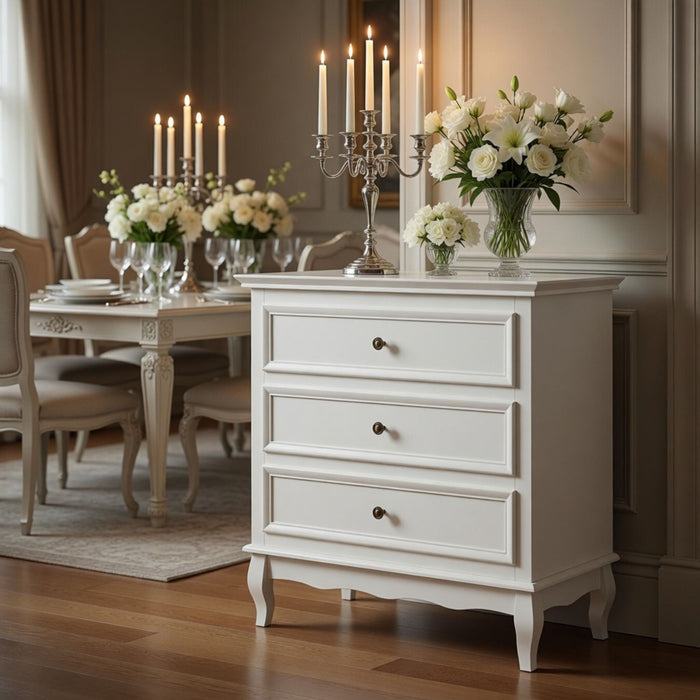 3 Drawer Dresser - White