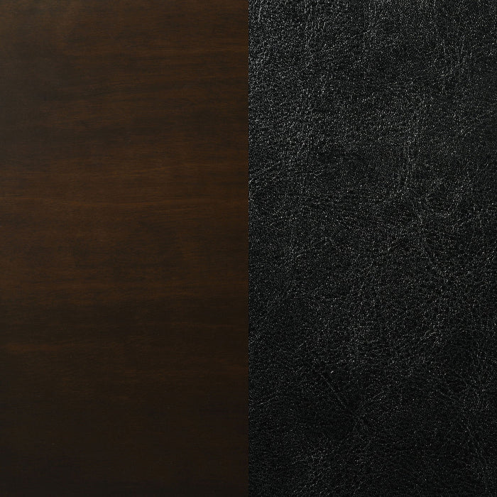 Upholstered Counter Height Stools (Set of 2) - Black / Espresso