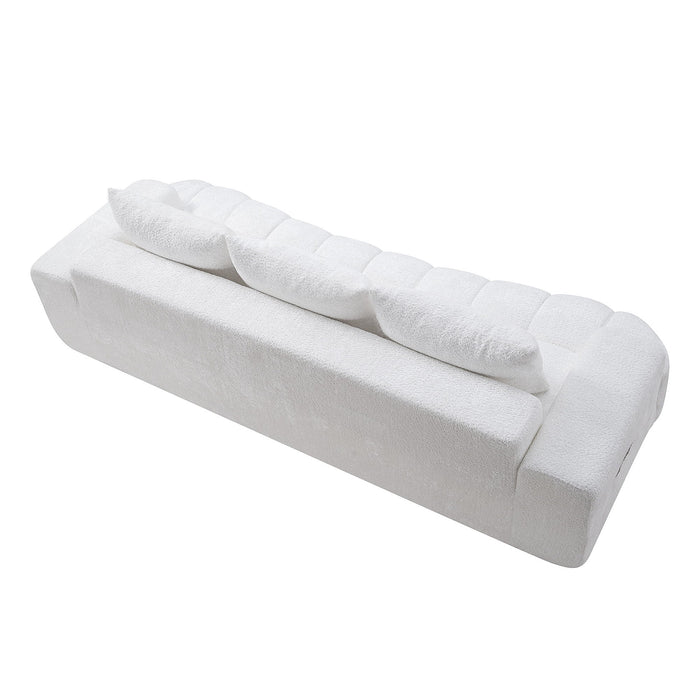 Extra Large Curved Front Compressed Sectional Sofa