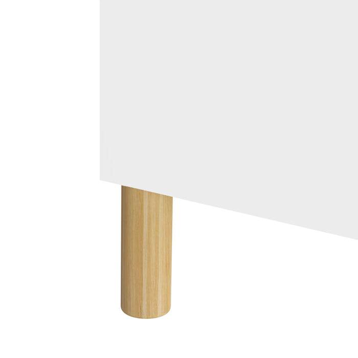 4 Tier Bookcase, Book Display With Safety Restraint, Storage Cabinet For Playroom - White