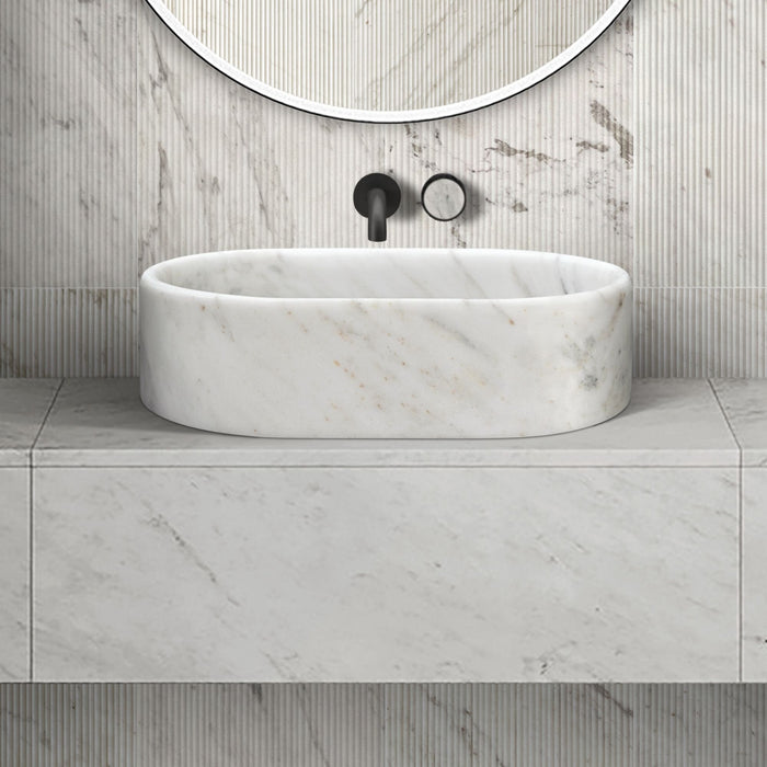 Bathroom Vessel Sink, Semi Polished Surface