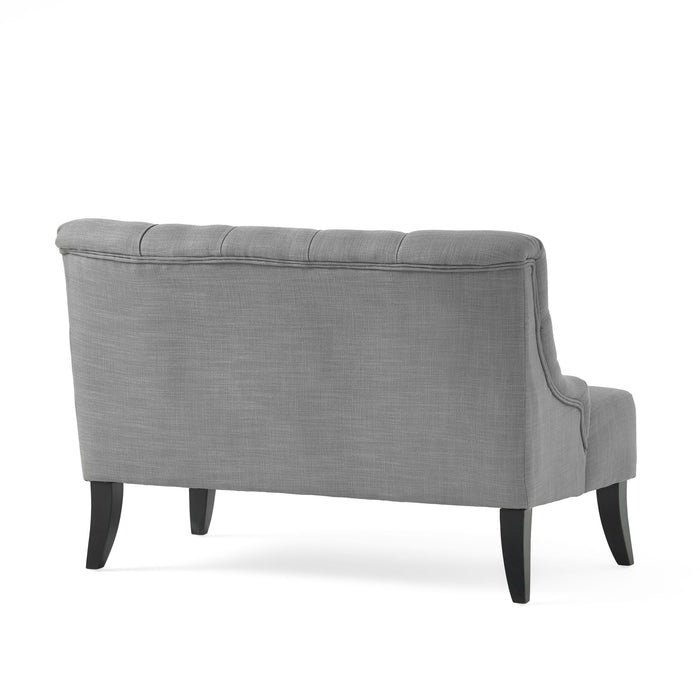 Nicole - French Style Upholstered Loveseat With Tufted Backrest