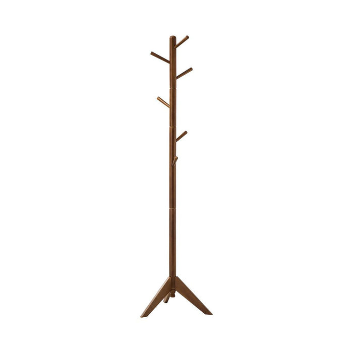 6 Hook Coat Rack With Rotating Top - Walnut