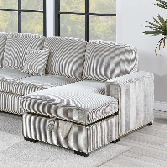 Modern Design Convertible Sectional Storage Bed With USB Port