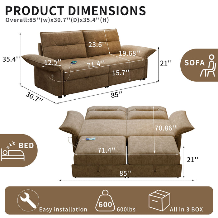Sofa Bed With Convertible Design, Living Room Furniture