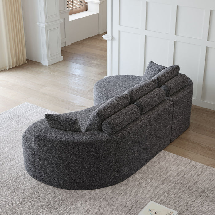 Curved Oversized Sectional Sofa With Extra Deep Seat