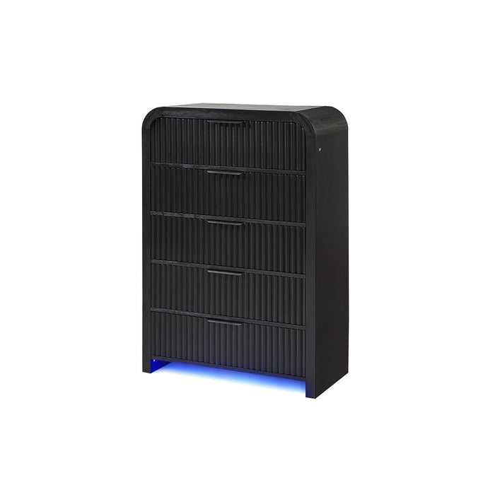 Beverly - Chest, LED Lighting - White / Black