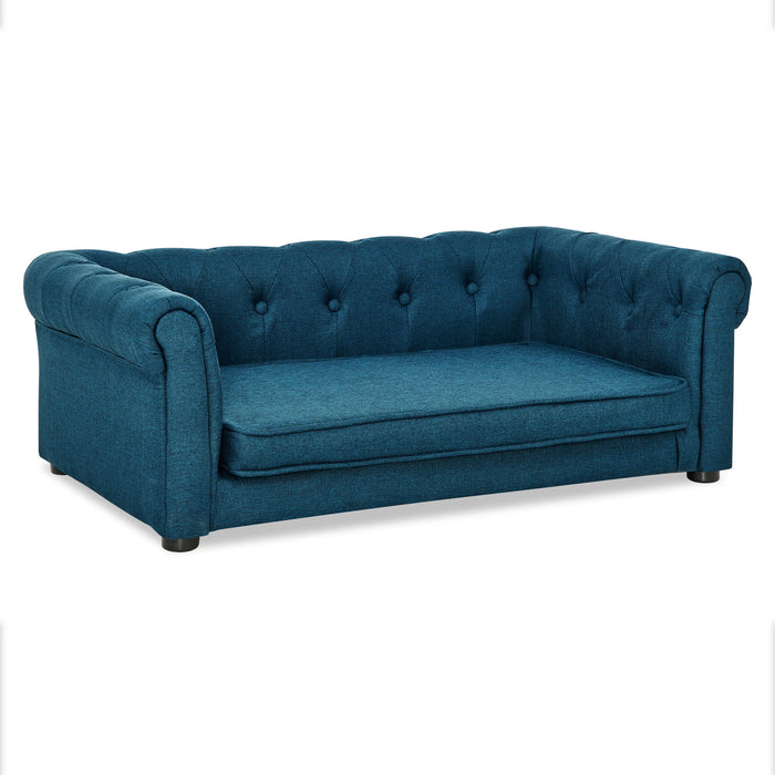 Modern Elegant Rectangle Pet Bed, Durable Elevated Dog Sofa