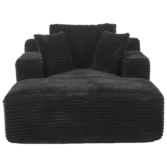 Modern Full Compressed Chaise Lounge Sofa Bed With Removable Pillows