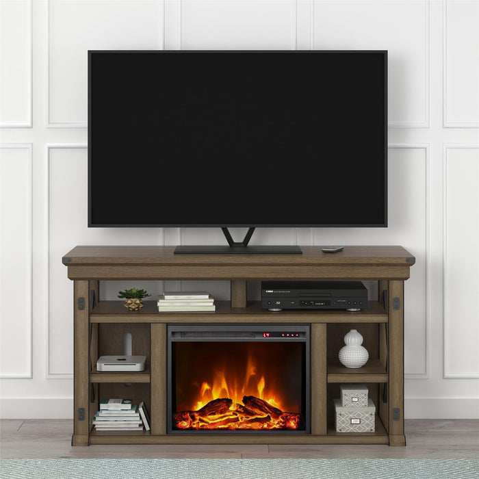Wildwood - Fireplace TV Stand - Gray