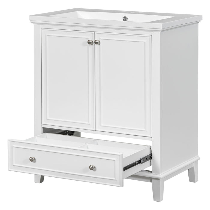 Modern Bathroom Vanity With Sink Combo, Multi Functional Cabinet With Doors And Drawer