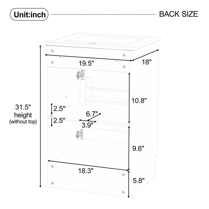 Bathroom Vanity With Sink, Cabinet With Adjustable Shelf