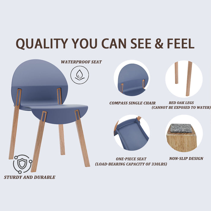 4 Piece Set Of Single Chairs With A Design Combining Modern And Traditional Elements