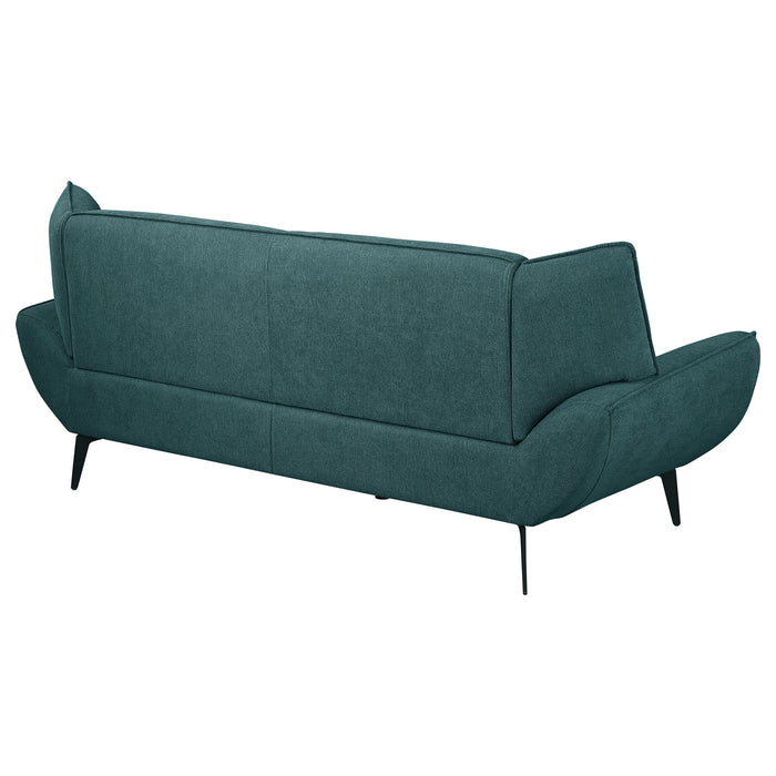 Logan - Flared Arm Sofa Sofa - Teal Blue