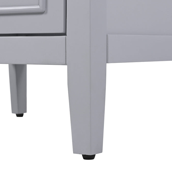 20" Bathroom Vanity With Sink, Bathroom Cabinet With A Door, Door Shelf Storage And Adiustable Foot Pads, A Drawer - Gray