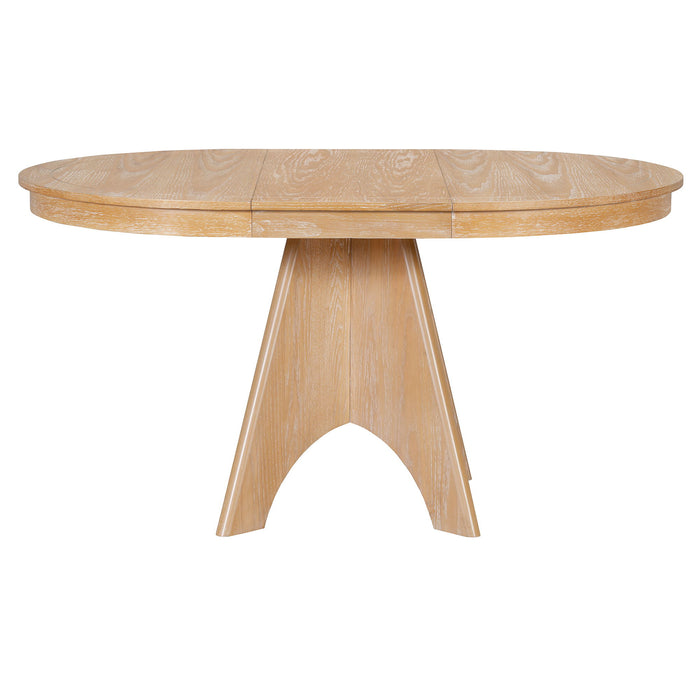Extendable Dining Table With Sturdy Crossed Legs