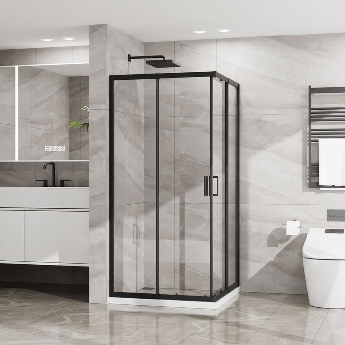 Square Corner Shower Enclosure, Adjustable Frame