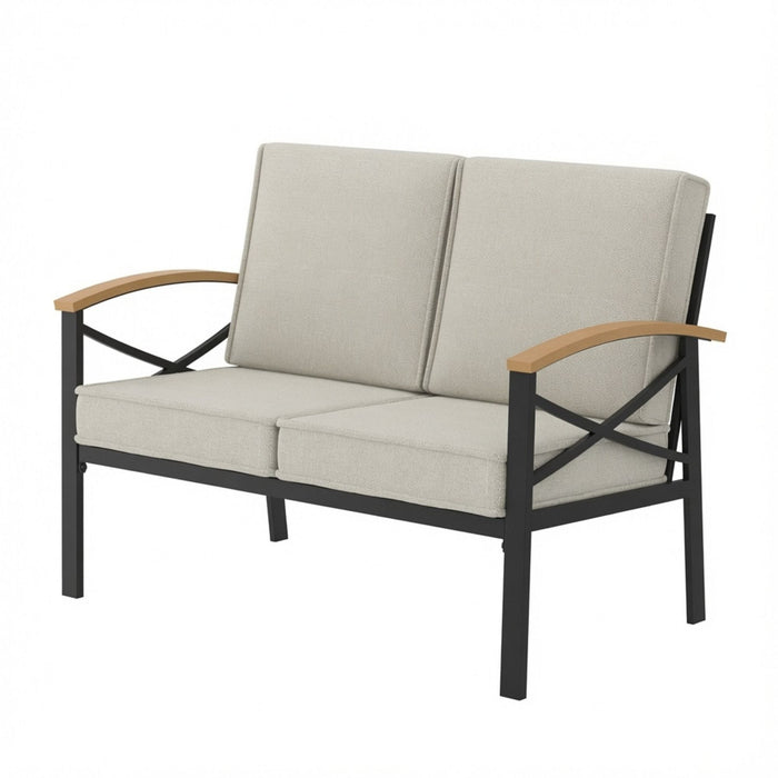 Outdoor Loveseat With Washable Cushions