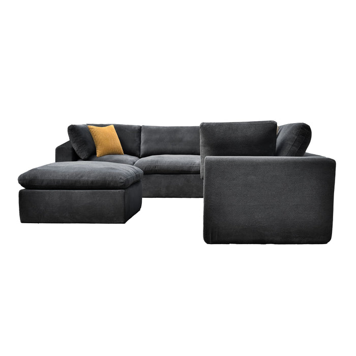 Custom Configuration Modular Sectional With Toss Pillows