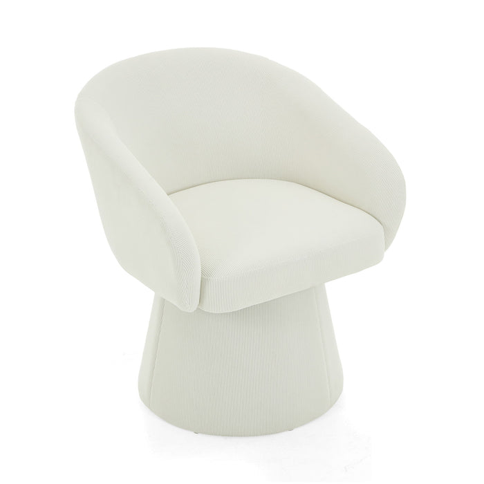 Modern Swivel Accent Chair With Ergonomic Barrel Design