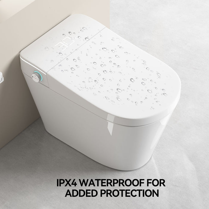 Smart Bidet Toilet With Auto Open / Close Seat, Warm Water Wash, Heated Seat, And Wireless Remote Control