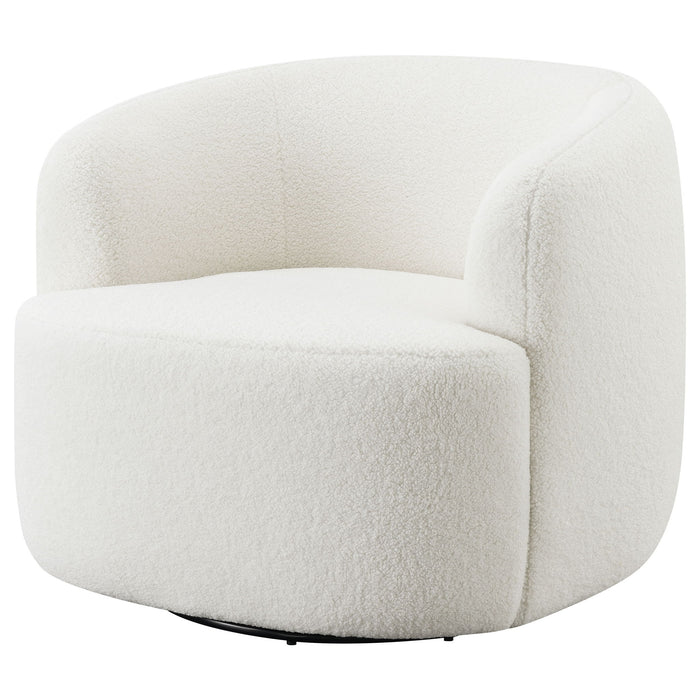 Denae - Upholstered Swivel Chair - Ivory