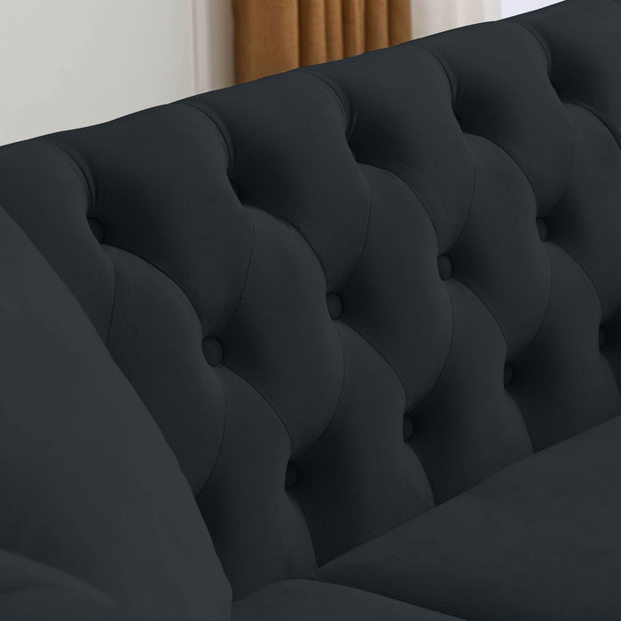 Chesterfield Sofa With Rolled Arms And Nailhead Trim