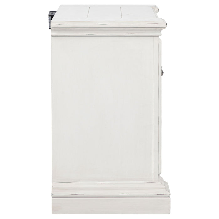 2 Drawer Nightstand With Dual USB Charging Ports - Vintage