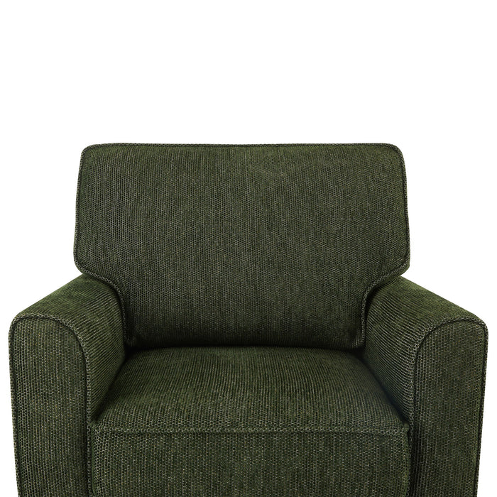 360° Swivel Accent Barrel Armchair With Side Pockets, Compact Design
