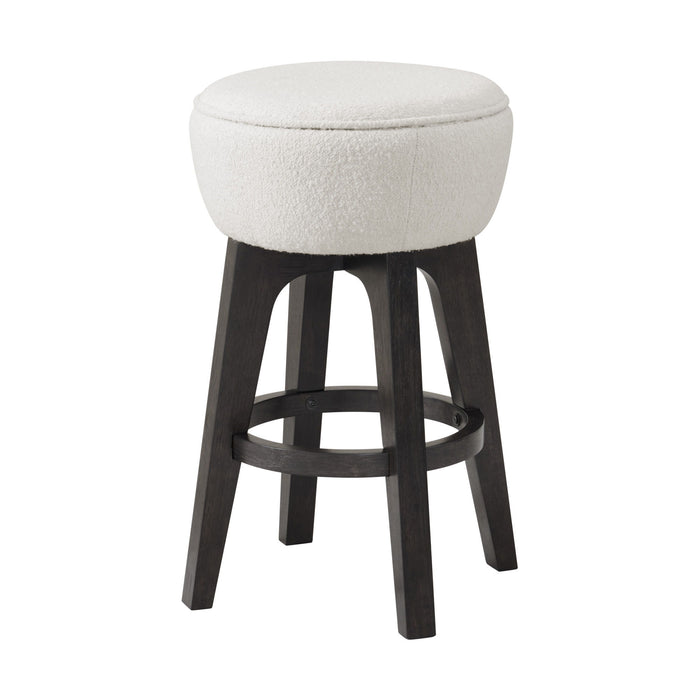 Sutton Place - Backless Bar Stool With Solid Wood Legs - Cream / Cocoa