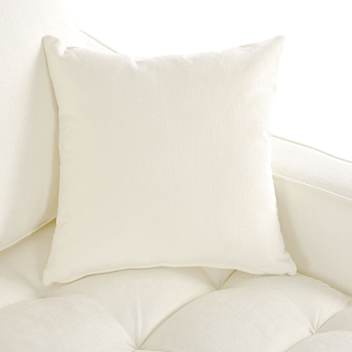 Modern Chaise Lounge Upholstered Sofa Couch With Tufted Seat And Detachable Pillows For Living Room