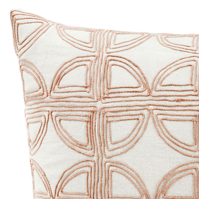 Elea - 22" x 22" Pillow - Ivory / Blush