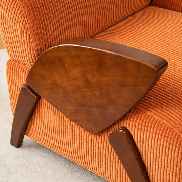 Armrest Accent Chair - Dark Orange