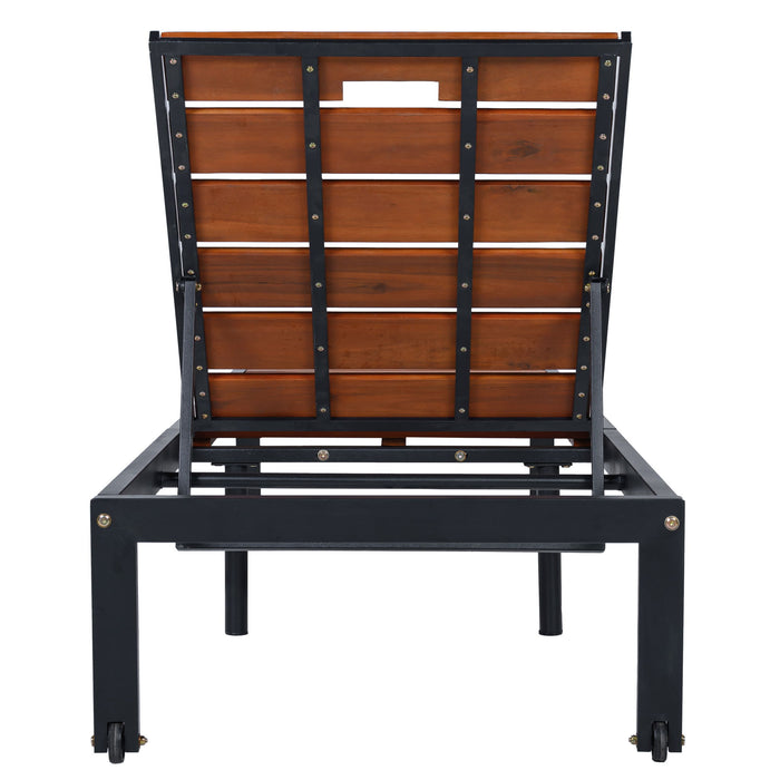 Outdoor Chaise With Adjustable Backrest