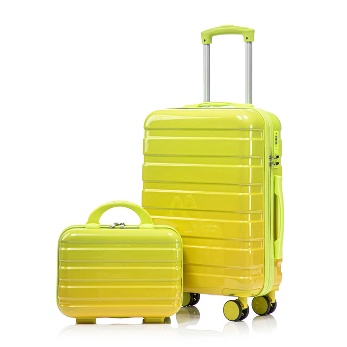Luggage Set 14" / 20" With Combination Lock And Cosmetic Case
