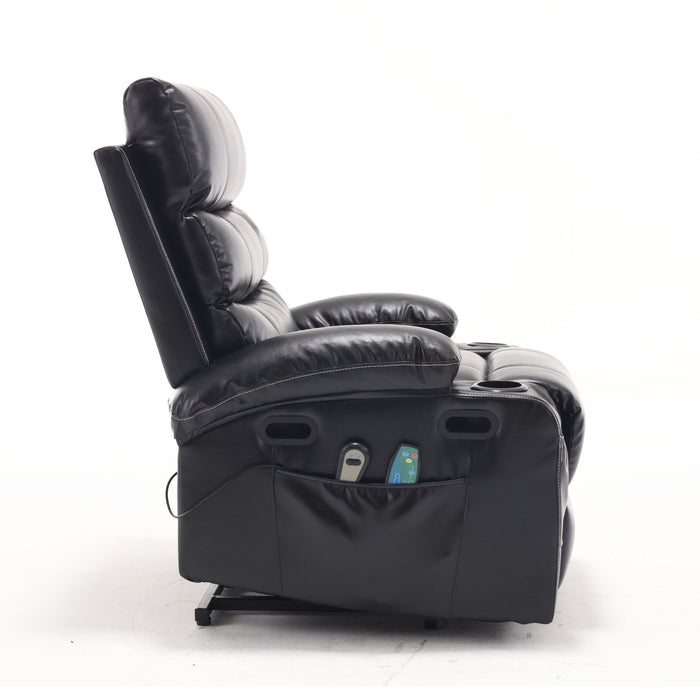 Cozy Electric Power Lift Recliner Chair Sofa For Elderly With Vibration Massage And Lumbar Heat