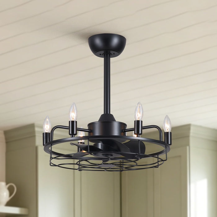 Modern Farmhouse Ceiling Fan, Adjustable Hanging