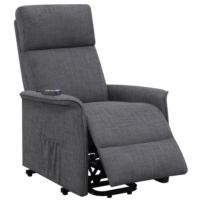 Upholstered Power Lift Recliner With Wired Remote
