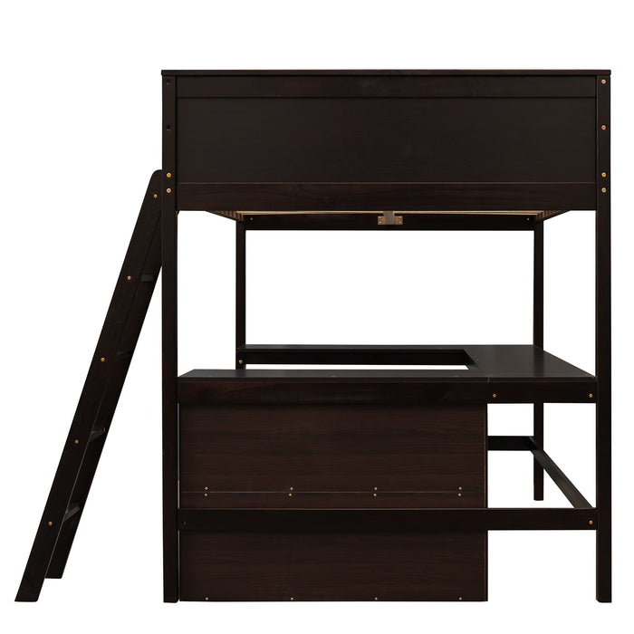 Loft Bed With Shelves With Desk