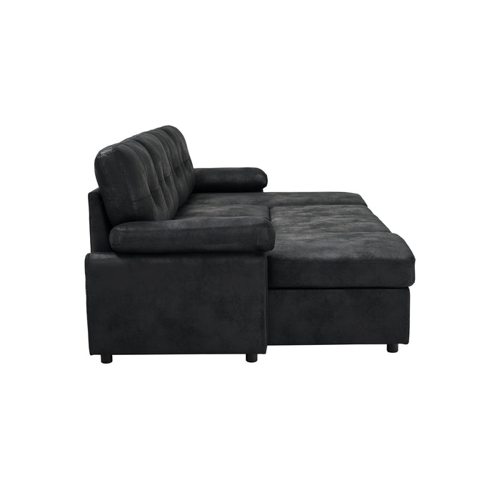 Convertible Sectional Sofa Bed With Pull Out Sleeper And Storage