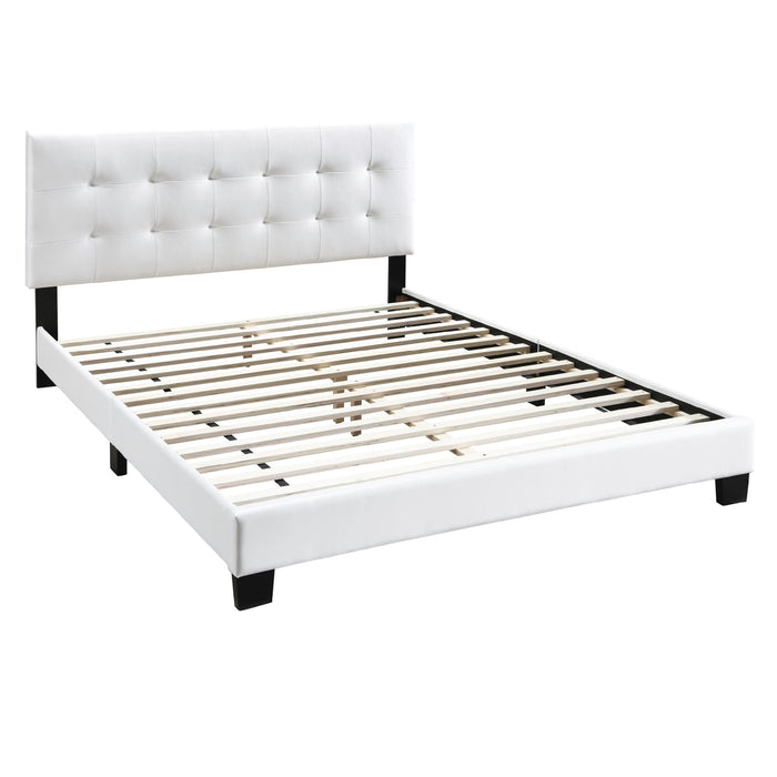 Contemporary Style Bed, Rectangle Headboard