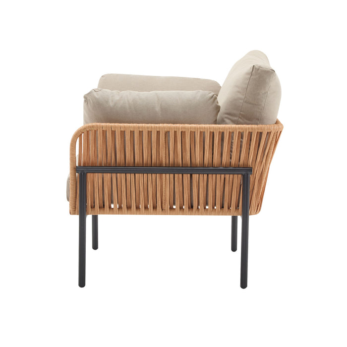 Rope Lounge Chair With Cushions For Modern Spaces