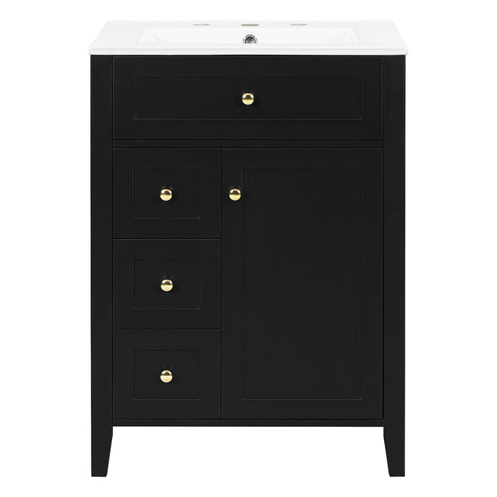 Modern Black Bathroom Vanity With Sink