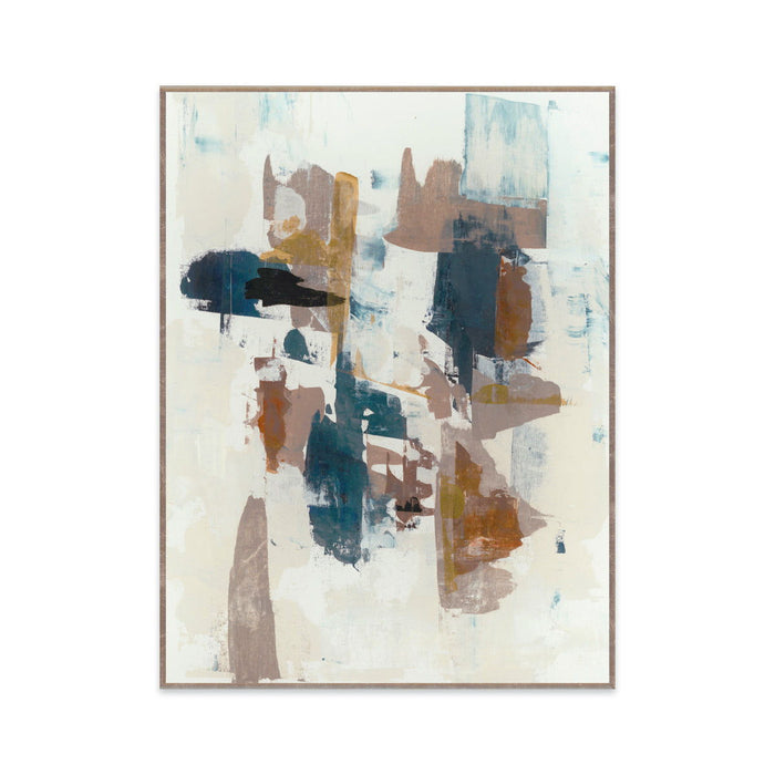 Alternative I - 36" x 48" Painting Art by Buddy Whitlock - Blue / Pearl Silver