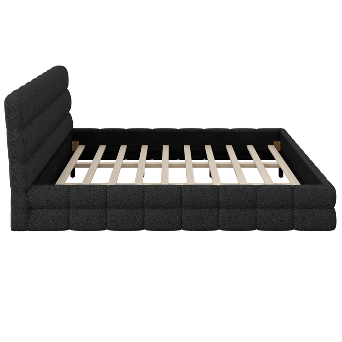 Upholstered Platform Bed With Headboard
