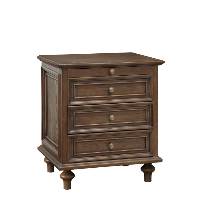 Farmhouse Nightstand With 4 Drawers