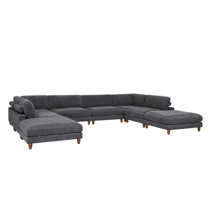 Modern Modular Sectional With Adjustable Back Support